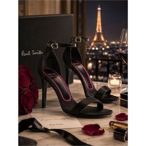 Paul Smith NEW Mila Black satin Sandals